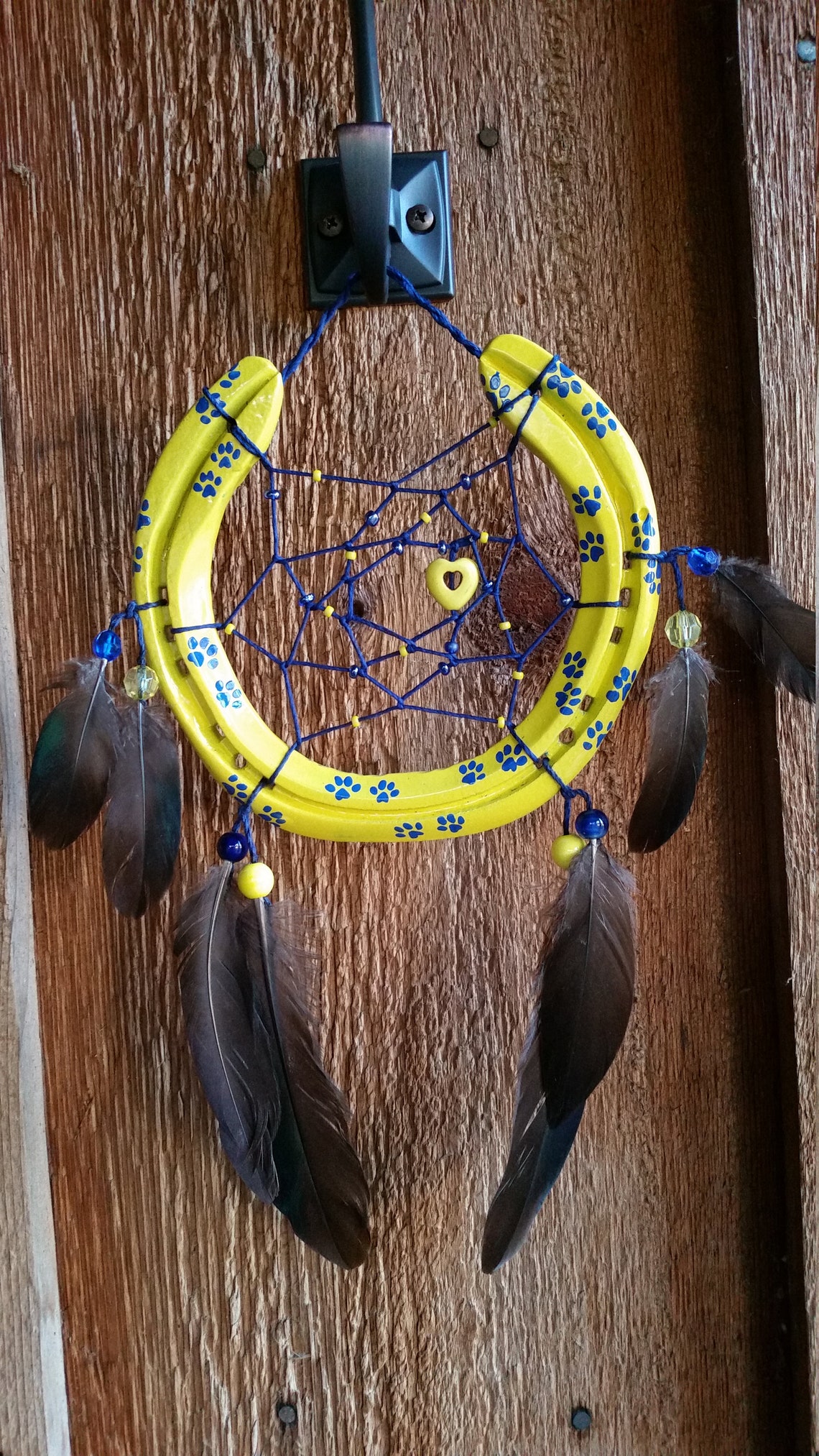 Horse Shoe Dream Catchers With Paw Prints 2 Etsy