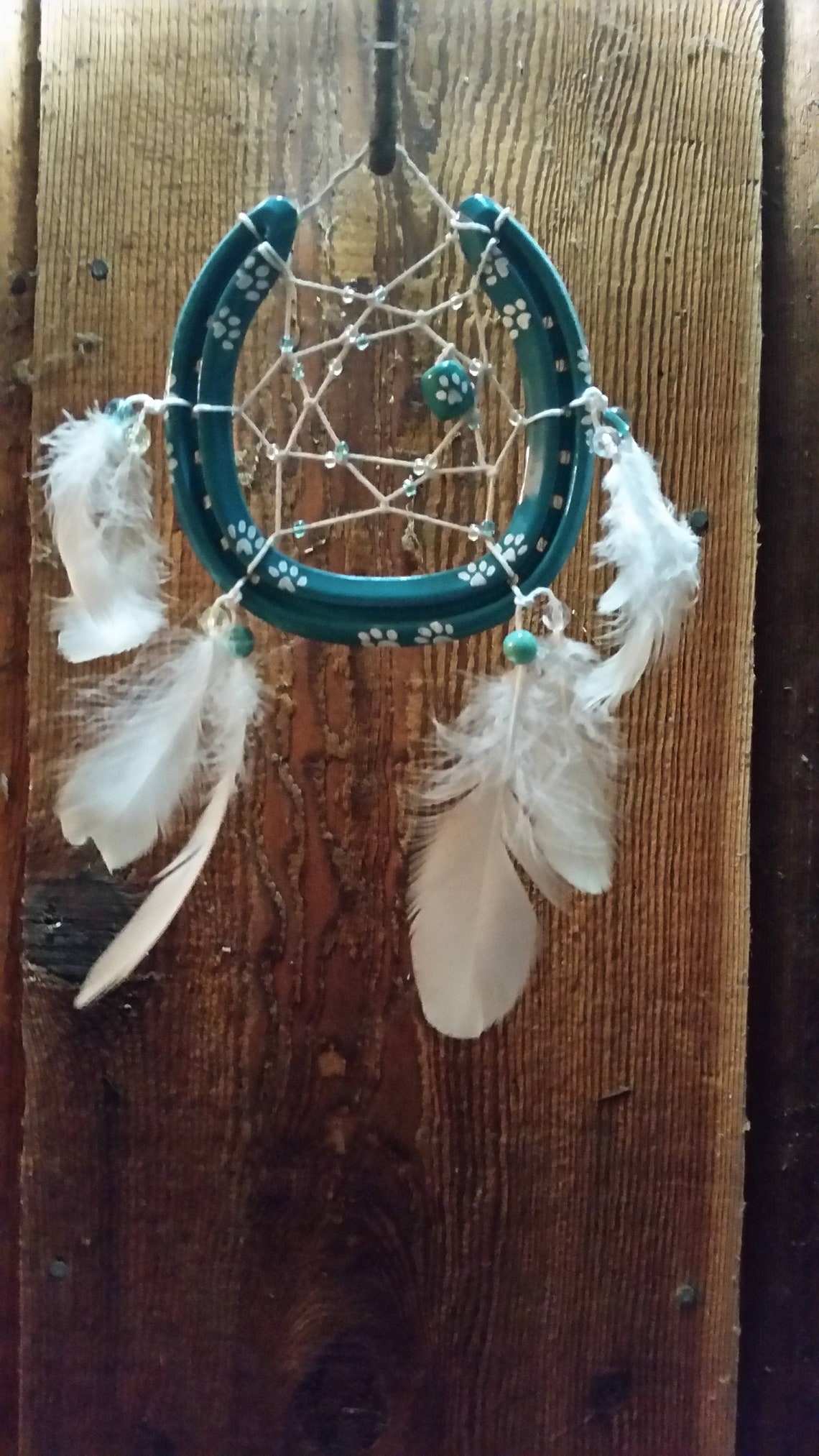 Horse Shoe Dream Catchers with Paw Prints 2 Etsy