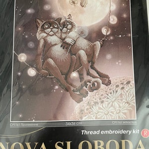 NEW UNOPENED Cross Stitch Kit Nova Sloboda CATS