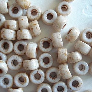 5 mm x 4 mm,  Czech  Glass Beads.  Made in Czech Republic, (pkg. of 30)