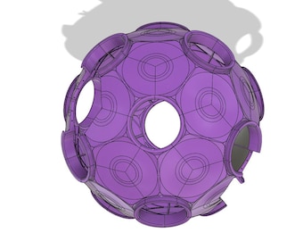 3D Printed Rhombic Triacontahedron STL Model (Digital File)