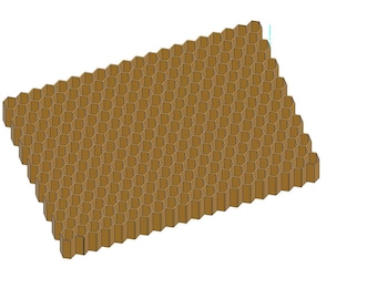 Honeycomb Pattern STL File, 3D Printer Download (5.25x3.5 inches)