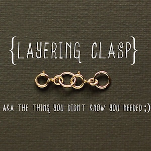 Necklace Extender - Layering Clasp - Layered Necklace Clasp, Gold Fill, Sterling Silver