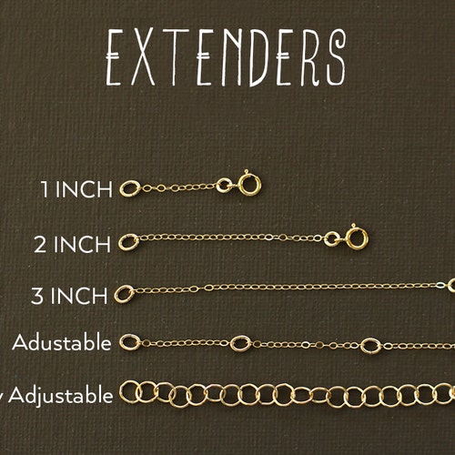 Necklace Extender Extenders in Gold Fill Rose Gold Fill and Etsy