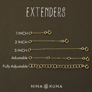 Necklace Extender - Extenders in Gold Fill, Rose Gold Fill and Sterling Silver