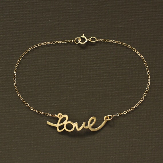 Gold Love Bracelet Etsy