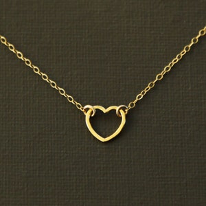 Sterling Silver Open Heart Necklace
