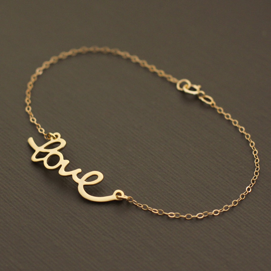 Gold Love Bracelet Etsy