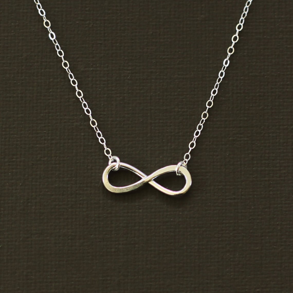 Sterling Silver Infinity Necklace Sterling Silver Etsy
