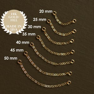 Earring Connector Chain 14K Gold Filled, Helix earring chain, conch piercing chain, hoop connecting chain, clicker chain