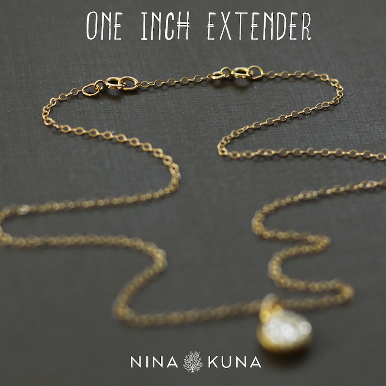 Necklace Extender Extenders in Gold Fill, Rose Gold Fill and Sterling Silver image 2