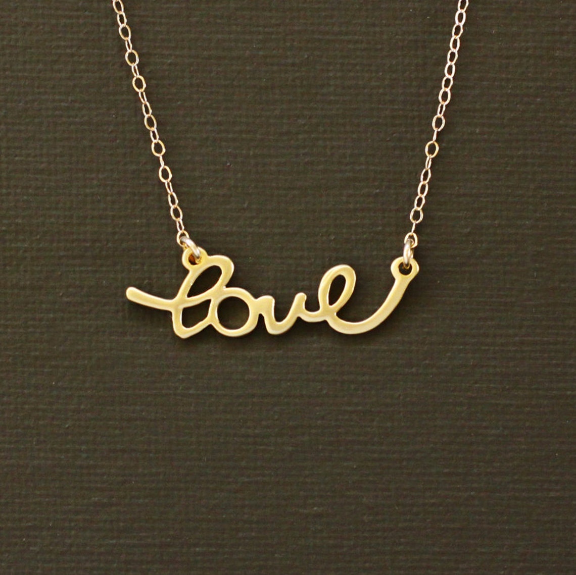 Love Necklace Gold Plated Gold main image 1