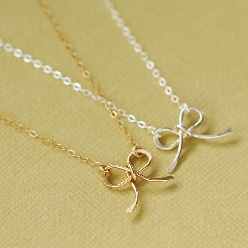 Peter + June • Bad To The Bow Necklace 18K Gold Plated main image 1