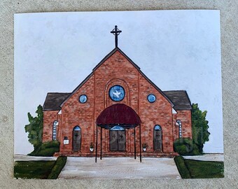 Holy Ghost Catholic Church Print// Catholic Prints// Church Prints// South Louisiana Church// Gifts for Her// Religious Gifts