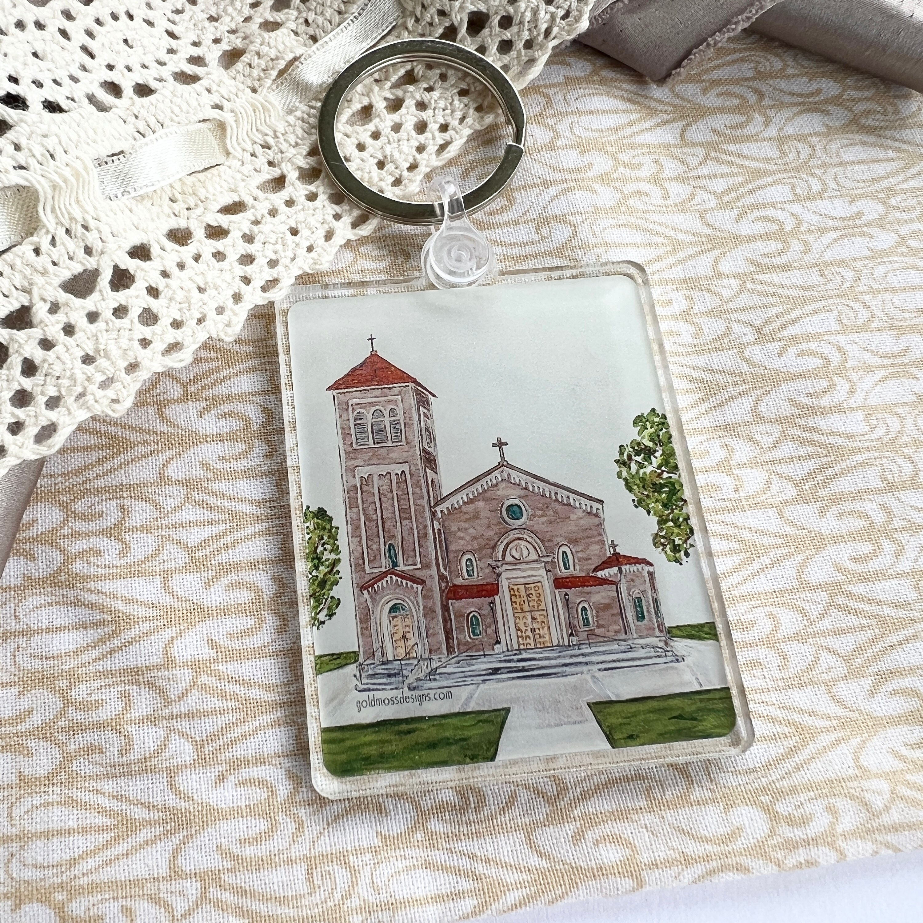 Catholic Keycaps St. Anthony of Padua Catholic Church Keychain// Church Keychain ...