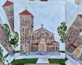 St. Anthony of Padua Catholic Church Print// Catholic Prints// Church Prints// South Louisiana Church// Gifts for Her// Religious Gifts