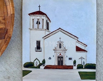 Our Lady of Mercy Catholic Church Print// Catholic Prints// Church Prints// South Louisiana Church// Gifts for Her// Religious Gifts