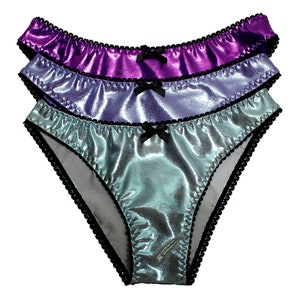 Shiny Spandex Thong String Panties Mirror Foil Pants Unisex Teeny