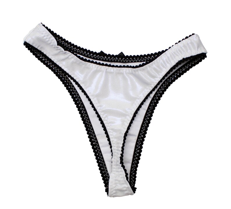 Size Medium White Pearl Thong Ready to ship