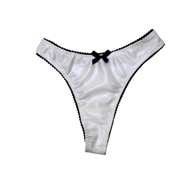 Size Medium White Pearl Thong Ready to ship