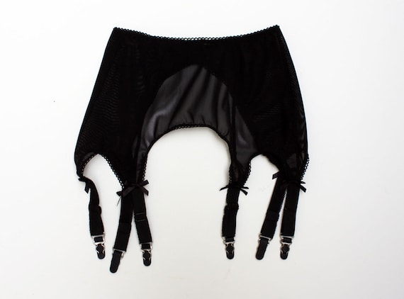 black mesh garter belt Garter/Suspender Belts – Gigi's House Of Frills main image 0