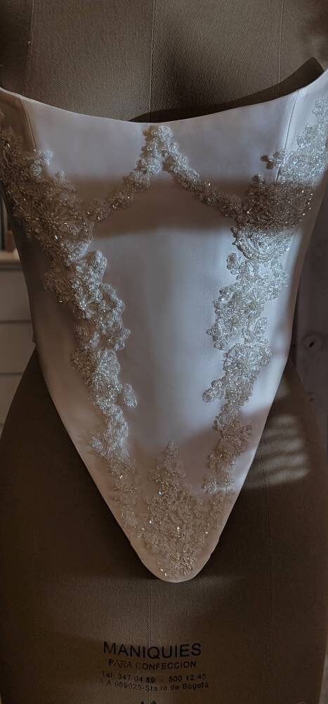 MAX | Pre-order Custom Bridal Cream Pearl Satin Corset Mini MAX | Pre-order Custom Bridal Cream Pearl Satin Corset Mini