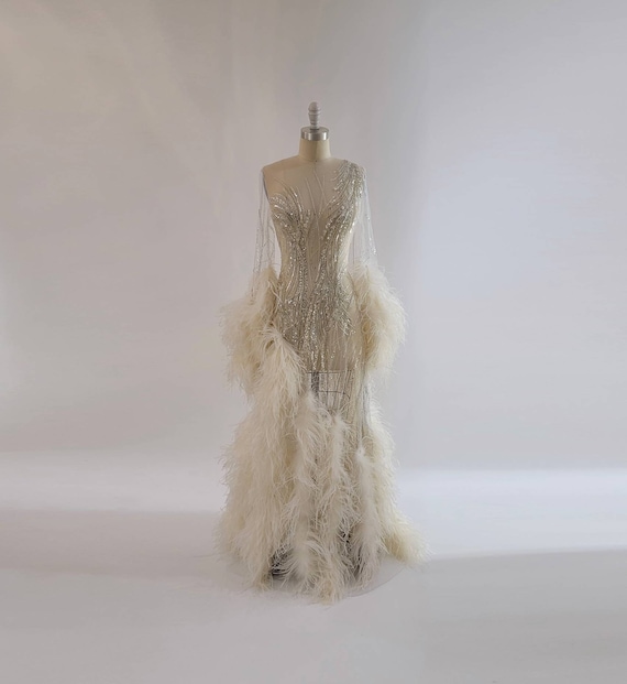 white sheer embroidered dress Sheer Embroidered Dress With Intricate Floral Pattern main image 0
