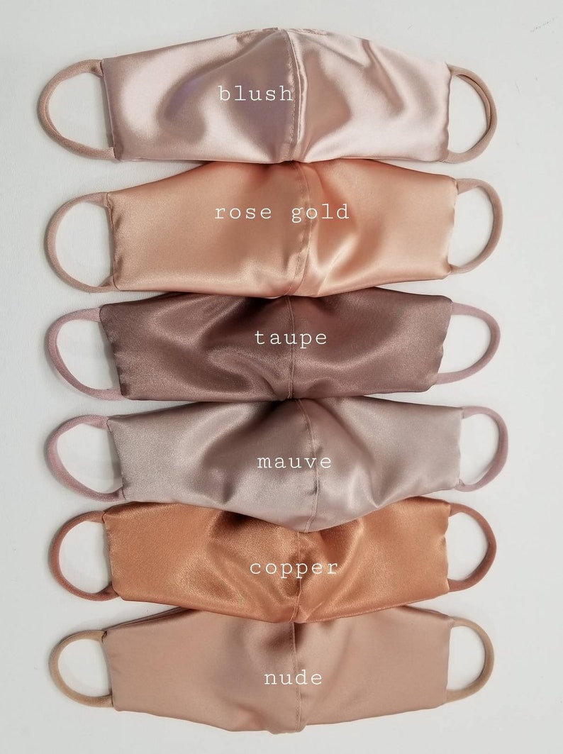 Women's Satin Nude Straight Cut Face Mask image 2