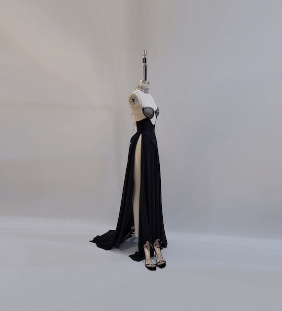 knee length dresses for ladies Baltic Born Womens Summerlin Lace Top Maxi Dress | Black main image 0
