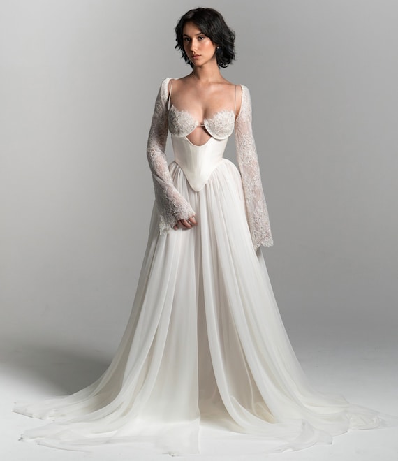 knee length dresses for ladies Lace Bralette Top Maxi Dress White Large