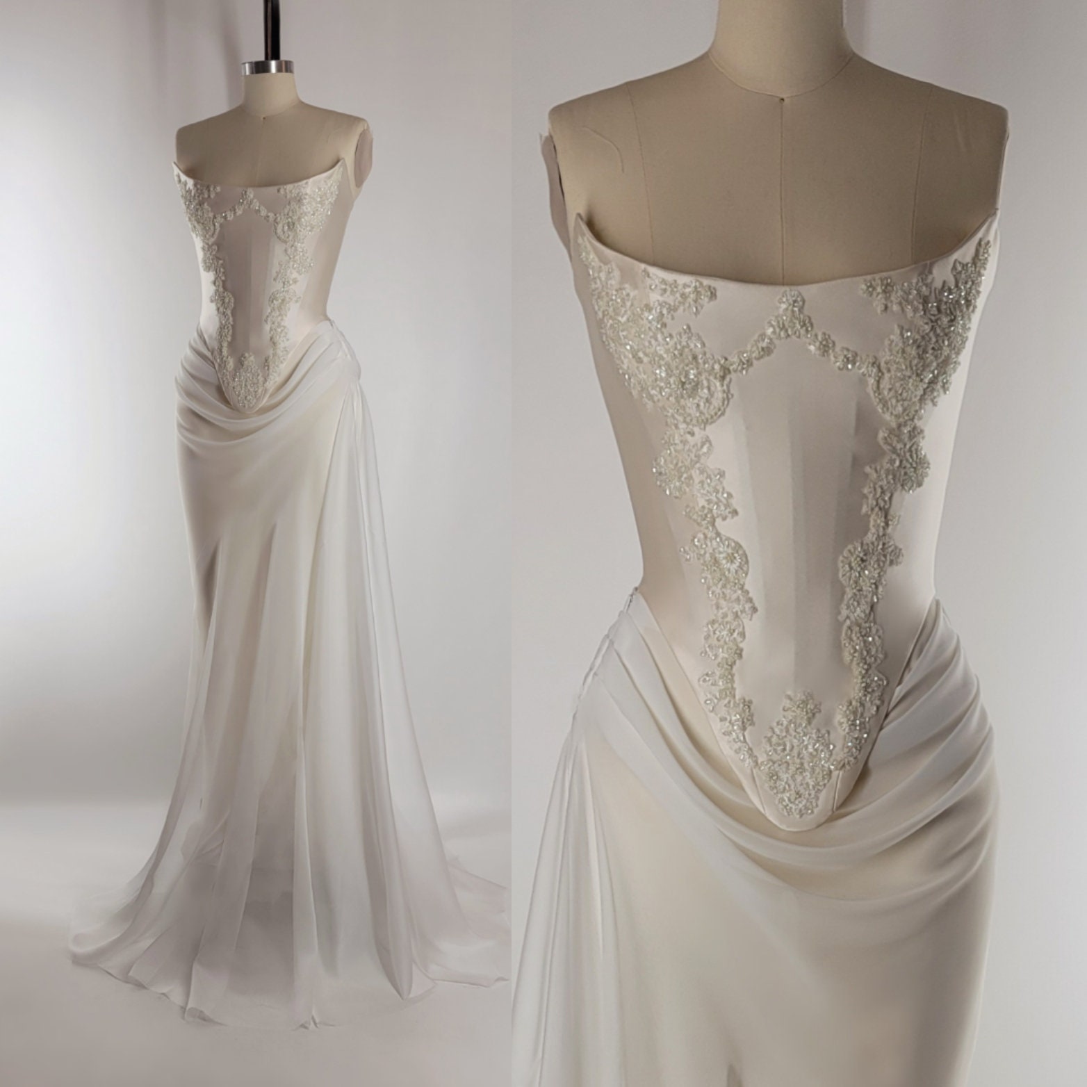 ❤️❤️ pearl beaded rib cage corset. #wedding #burlesque #rave