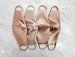 Women's Lightweight Satin Nude Blush Gold Champagne Facemask Tapered or Straight 