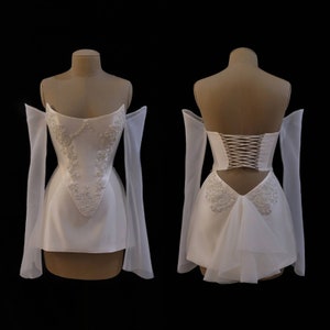12155 Sax Pearl Detailed Mini Skirt main image 1