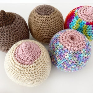Breast Model for Doulas || ONE crochet Breast model || 4 shades 4 nipple variations options || educational tools || lactation consultant