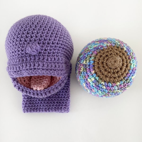 Crochet BreastFeeding set | 2 PC Lactation Puppet & Breast | teaching prop | Doula Midwife | Tongue Tie demo | lactation consultant | IBCLC