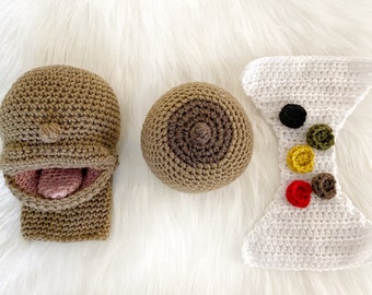 Ensemble pour doula d'allaitement au crochet pour doula | ENSEMBLE DE 3 PIÈCES avec couche | enseigner la marionnette pour bébé | Démonstration d'attache-langue | conseillères en lactation | sage-femme