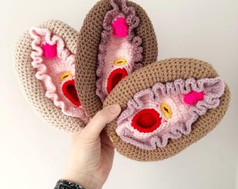 Crochet Reproductive Organs || Vulva, Clitoris, Uterus set || 2 or 3 PC SET || Women’s Health || Genital Anatomy || OBGYN midwife || sex ed