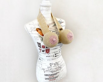 Breast Pumping & Breastfeeding Technique Scarf || Must-Have for Doulas, Lactation Consultants, Midwives, OBGYN, nursing | crochet boob model