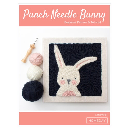 Punch Needle Bunny Pattern Beginner Pattern & Tutorial PDF Etsy