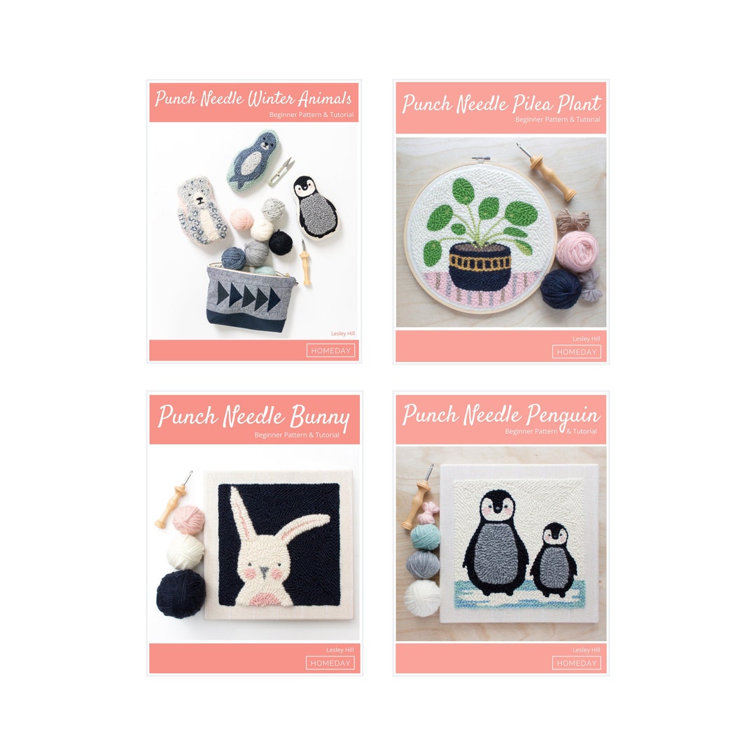 Punch Needle Pattern Bundle | Beginner Patterns & Tutorials | PDF FILES ...