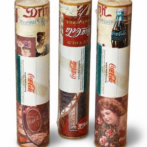 3 Rolls Victorian Coca-Cola Wallpaper Border Prepasted Vinyl Pattern 581756