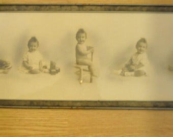 ジョセフ・シュレーダー写真集 1925年 子供 5枚組 24インチ×9インチ 額装済み 白黒 アーカンソー州