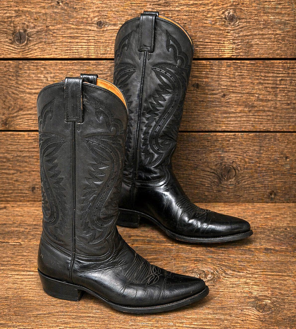 Black Vintage Cowboy Boots 8.5 - Etsy display picture 3