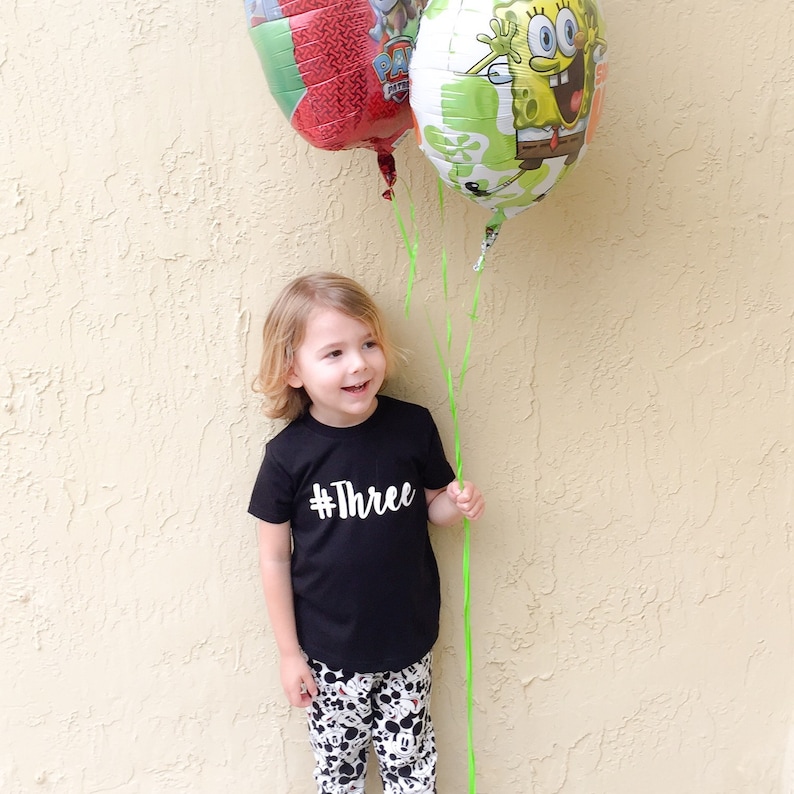 DIY Birthday Hashtag Solid Number Iron on Decal Custom Color Etsy