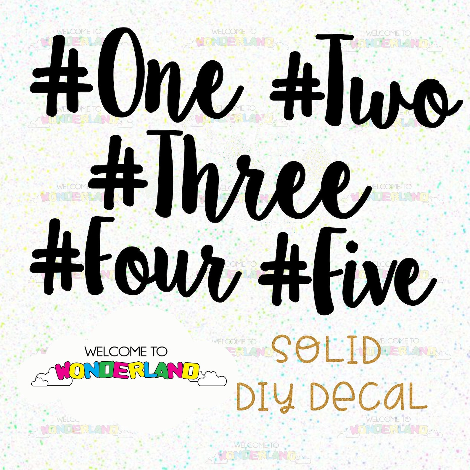 DIY Birthday Hashtag Solid Number Iron on Decal Custom Color Etsy