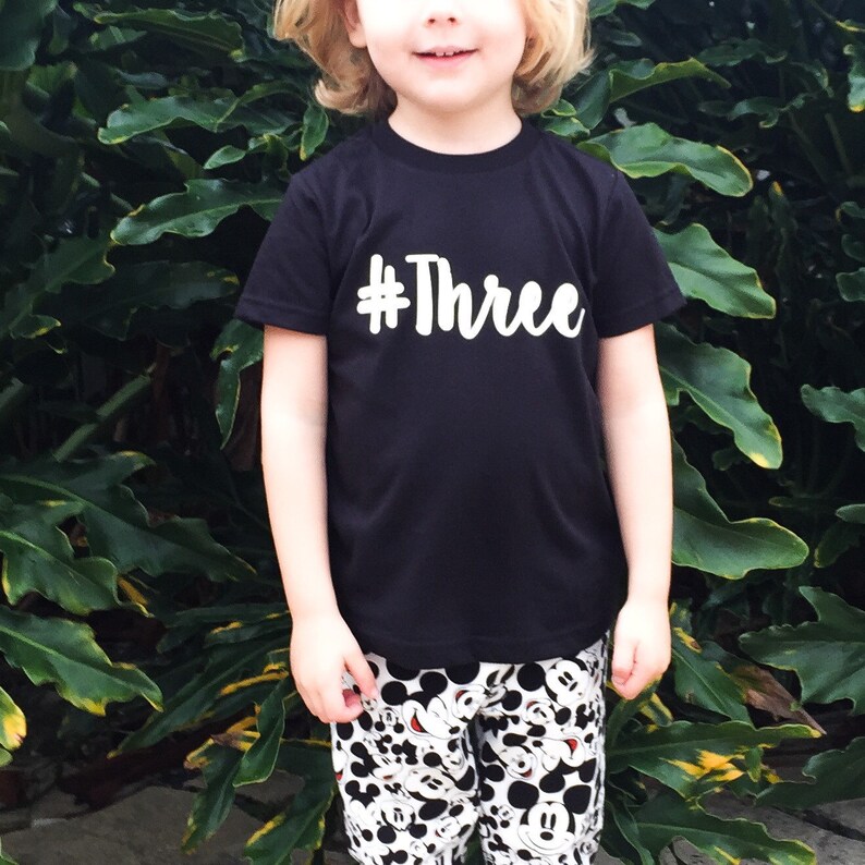 DIY Birthday Hashtag Solid Number Iron on Decal Custom Color Etsy