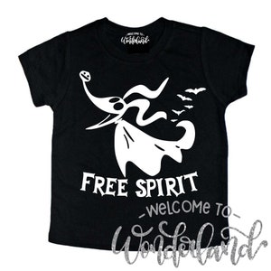 Free Spirit kids Halloween shirt. Kids Halloween Zero t shirt. Boys Girls Youth Halloween Christmas shirt. Funny Free Spirit kids Halloween