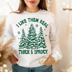 Ich mag sie echtes Dickes & Fichtes Sweatshirt. Schneller kostenloser Versand! Herren Damen Kinder Plus Weihnachten Urlaub Party Pullover. Lustiges Retro 90er Jahre Geschenk