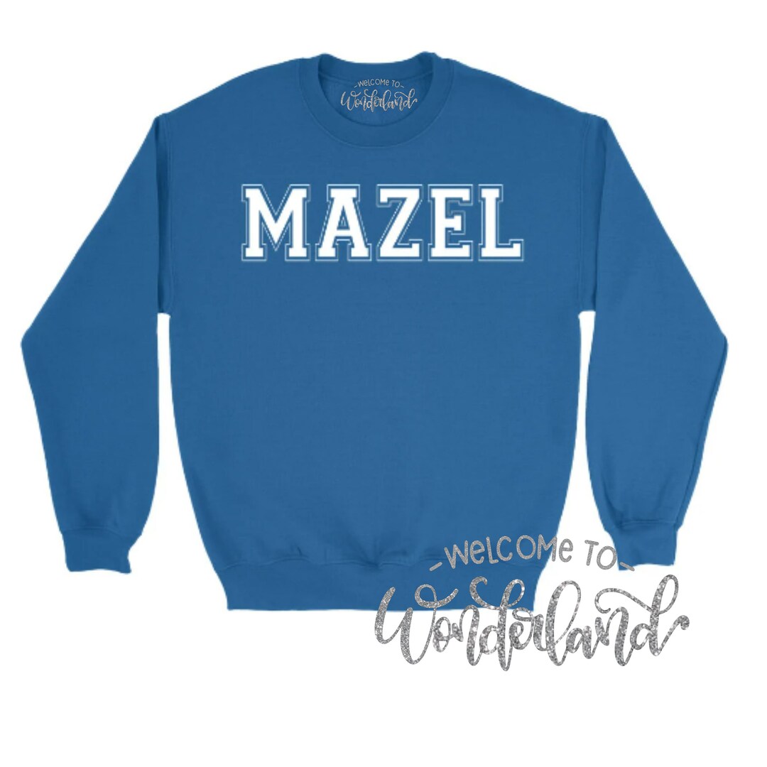 Mazel Hanukkah Holiday Party Sweatshirt. Womens Mens Jewish Mazel Tov