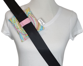 Central Line Seat Belt Padding - Chemo Port Pillow - Pacemaker Pillow - Seat Belt Pillow - Spoonie - Chronic Illness - POTS - Damask Bees